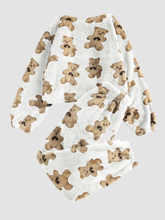 Fleece-Lounge-Pajama-Set-Bear-White-2